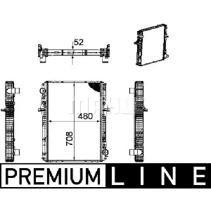 Hladnjak, hlađenje motora MAHLE CR 1170 000P IC-G08SZR
