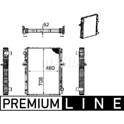 Hladnjak, hlađenje motora MAHLE CR 1170 000P IC-G08SZR