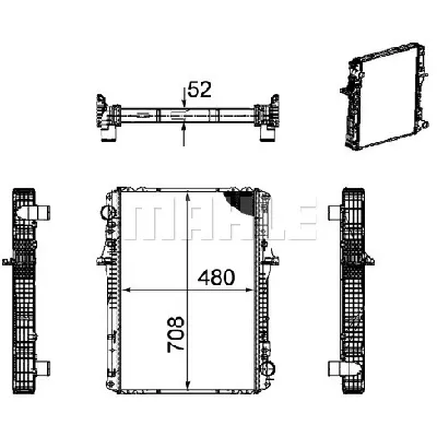 Hladnjak, hlađenje motora MAHLE CR 1170 000P IC-G08SZR