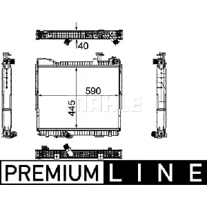Hladnjak, hlađenje motora MAHLE CR 1171 000P IC-G08FKW