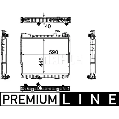 Hladnjak, hlađenje motora MAHLE CR 1171 000P IC-G08FKW