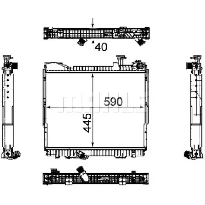 Hladnjak, hlađenje motora MAHLE CR 1171 000P IC-G08FKW