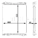Hladnjak, hlađenje motora MAHLE CR 1175 000S IC-G08SZW