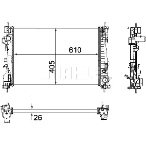 Hladnjak, hlađenje motora MAHLE CR 1179 000P IC-G08FKY