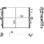 Hladnjak, hlađenje motora MAHLE CR 1184 000P IC-G08FL0