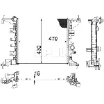 Hladnjak, hlađenje motora MAHLE CR 1187 000P IC-G08FL2