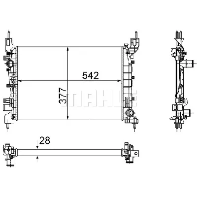 Hladnjak, hlađenje motora MAHLE CR 1193 000P IC-G08T09