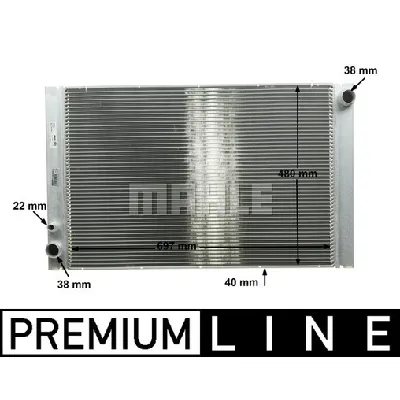 Hladnjak, hlađenje motora MAHLE CR 1204 000P IC-G08FL8