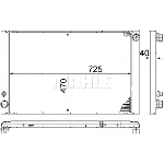 Hladnjak, hlađenje motora MAHLE CR 1204 000P IC-G08FL8