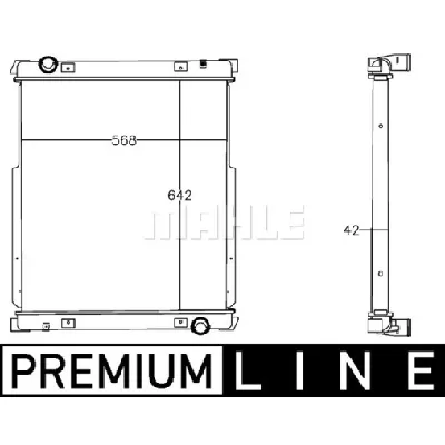 Hladnjak, hlađenje motora MAHLE CR 1215 000P IC-G08FL9