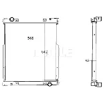 Hladnjak, hlađenje motora MAHLE CR 1215 000P IC-G08FL9