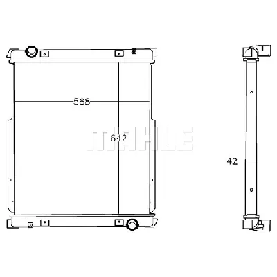 Hladnjak, hlađenje motora MAHLE CR 1215 000P IC-G08FL9