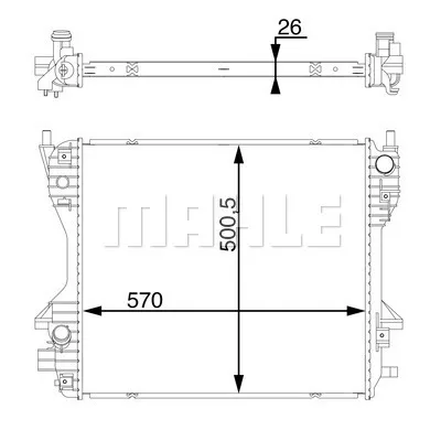 Hladnjak, hlađenje motora MAHLE CR 1363 000S IC-G08T39