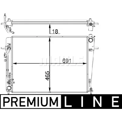 Hladnjak, hlađenje motora MAHLE CR 1403 000P IC-G08T3N