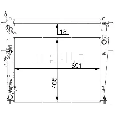 Hladnjak, hlađenje motora MAHLE CR 1403 000P IC-G08T3N