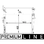 Hladnjak, hlađenje motora MAHLE CR 1406 000P IC-G08T3Q