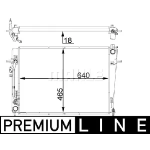 Hladnjak, hlađenje motora MAHLE CR 1406 000P IC-G08T3Q