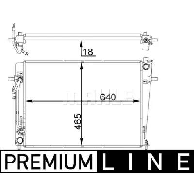 Hladnjak, hlađenje motora MAHLE CR 1406 000P IC-G08T3Q