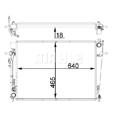 Hladnjak, hlađenje motora MAHLE CR 1406 000P IC-G08T3Q