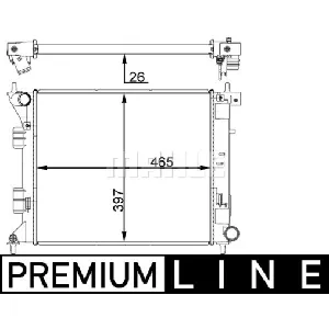 Hladnjak, hlađenje motora MAHLE CR 1407 000P IC-G08T3R
