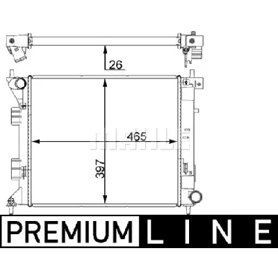 Hladnjak, hlađenje motora MAHLE CR 1407 000P IC-G08T3R
