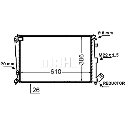 Hladnjak, hlađenje motora MAHLE CR 1429 000S IC-G08FLP