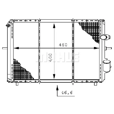 Hladnjak, hlađenje motora MAHLE CR 147 000S IC-G08P6S