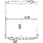 Hladnjak, hlađenje motora MAHLE CR 1552 000S IC-G08FLQ