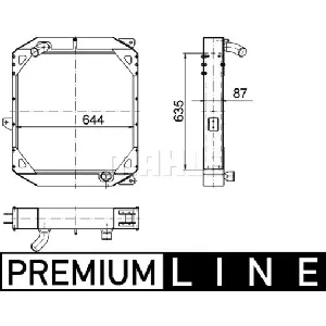 Hladnjak, hlađenje motora MAHLE CR 1554 000P IC-G08T76