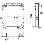 Hladnjak, hlađenje motora MAHLE CR 1554 000P IC-G08T76