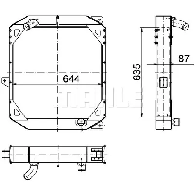 Hladnjak, hlađenje motora MAHLE CR 1554 000P IC-G08T76