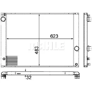 Hladnjak, hlađenje motora MAHLE CR 1682 000P IC-G08T90