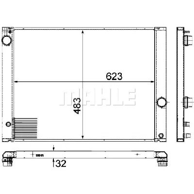Hladnjak, hlađenje motora MAHLE CR 1682 000P IC-G08T90