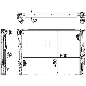 Hladnjak, hlađenje motora MAHLE CR 1711 000P IC-G08T9P