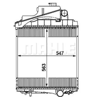 Hladnjak, hlađenje motora MAHLE CR 1730 000P IC-G08FLU