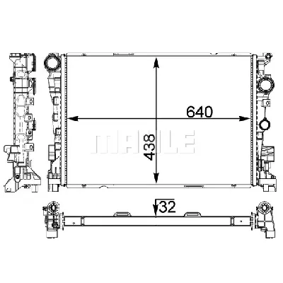 Hladnjak, hlađenje motora MAHLE CR 1772 000P IC-G08TA7