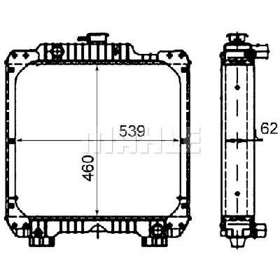 Hladnjak, hlađenje motora MAHLE CR 1936 000P IC-G08FLW