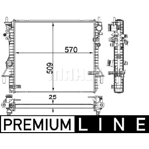 Hladnjak, hlađenje motora MAHLE CR 1937 000P IC-G08FLX