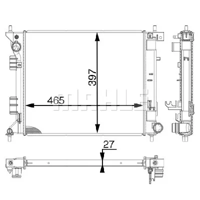 Hladnjak, hlađenje motora MAHLE CR 1980 000P IC-G08UM6