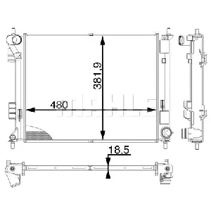Hladnjak, hlađenje motora MAHLE CR 2018 000P IC-G08UNP