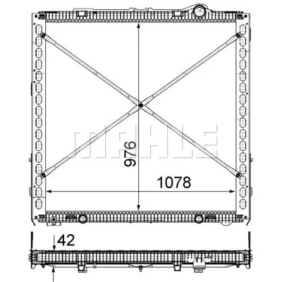 Hladnjak, hlađenje motora MAHLE CR 2086 000P IC-G08FM2