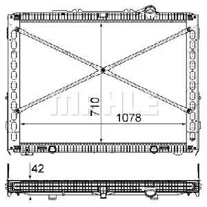Hladnjak, hlađenje motora MAHLE CR 2097 000P IC-G08FM3