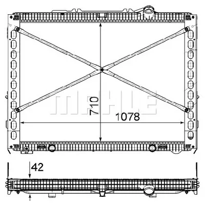 Hladnjak, hlađenje motora MAHLE CR 2097 000P IC-G08FM3