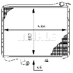 Hladnjak, hlađenje motora MAHLE CR 215 000P IC-G08FI2