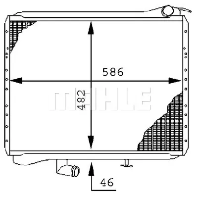 Hladnjak, hlađenje motora MAHLE CR 215 000P IC-G08FI2