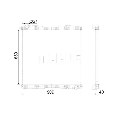 Hladnjak, hlađenje motora MAHLE CR 2151 000S IC-G0TOQQ