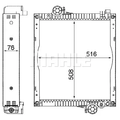 Hladnjak, hlađenje motora MAHLE CR 216 000S IC-G08P87