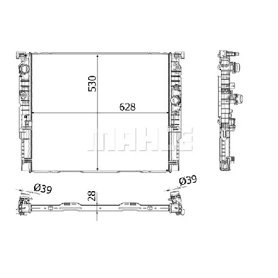 Hladnjak, hlađenje motora MAHLE CR 2196 000P IC-G08UPR