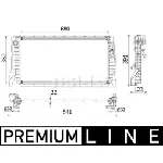 Hladnjak, hlađenje motora MAHLE CR 2279 000P IC-G08URK