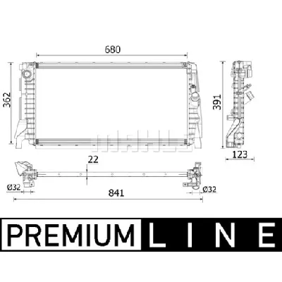Hladnjak, hlađenje motora MAHLE CR 2279 000P IC-G08URK